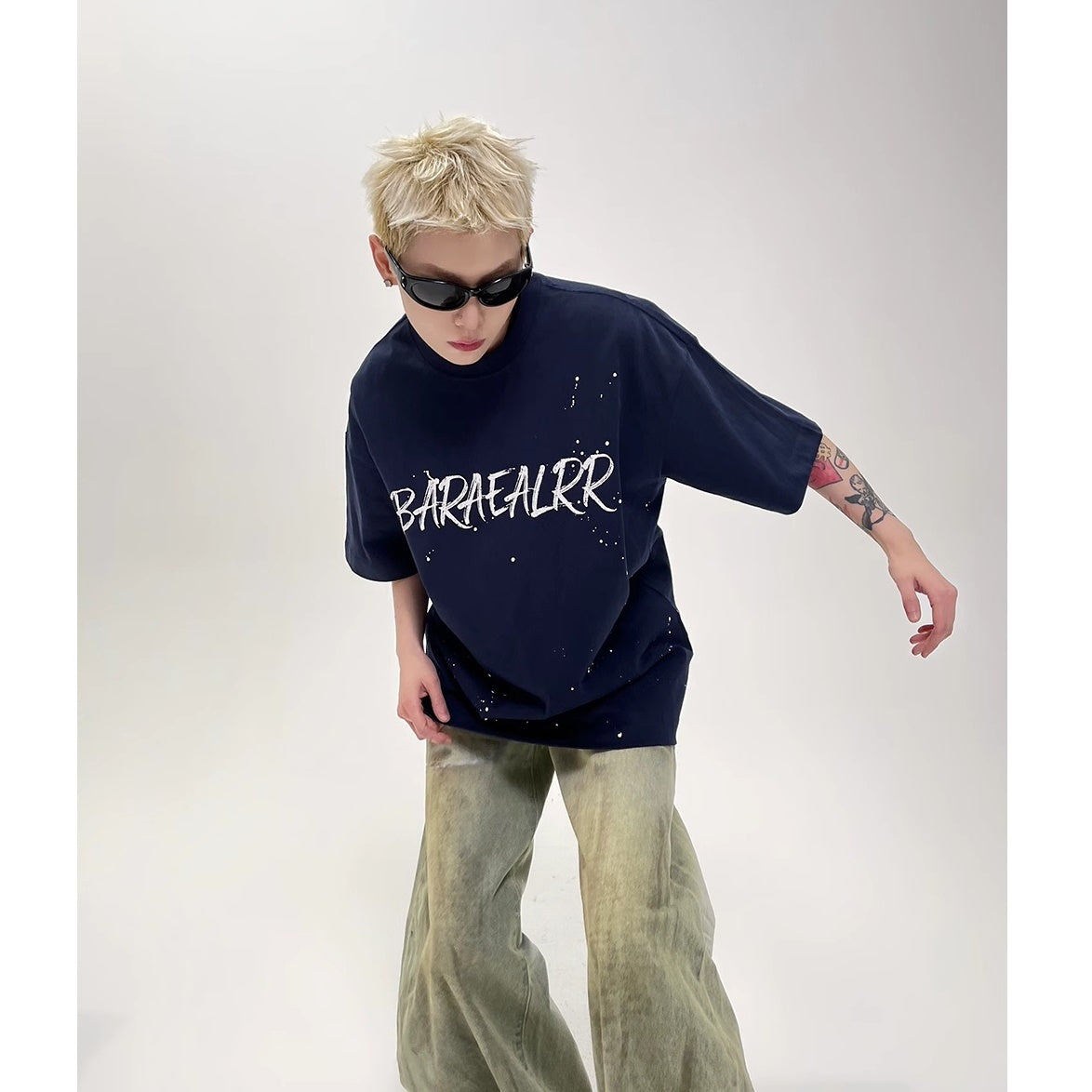 Splash Ink Letter T-Shirt EAT153
