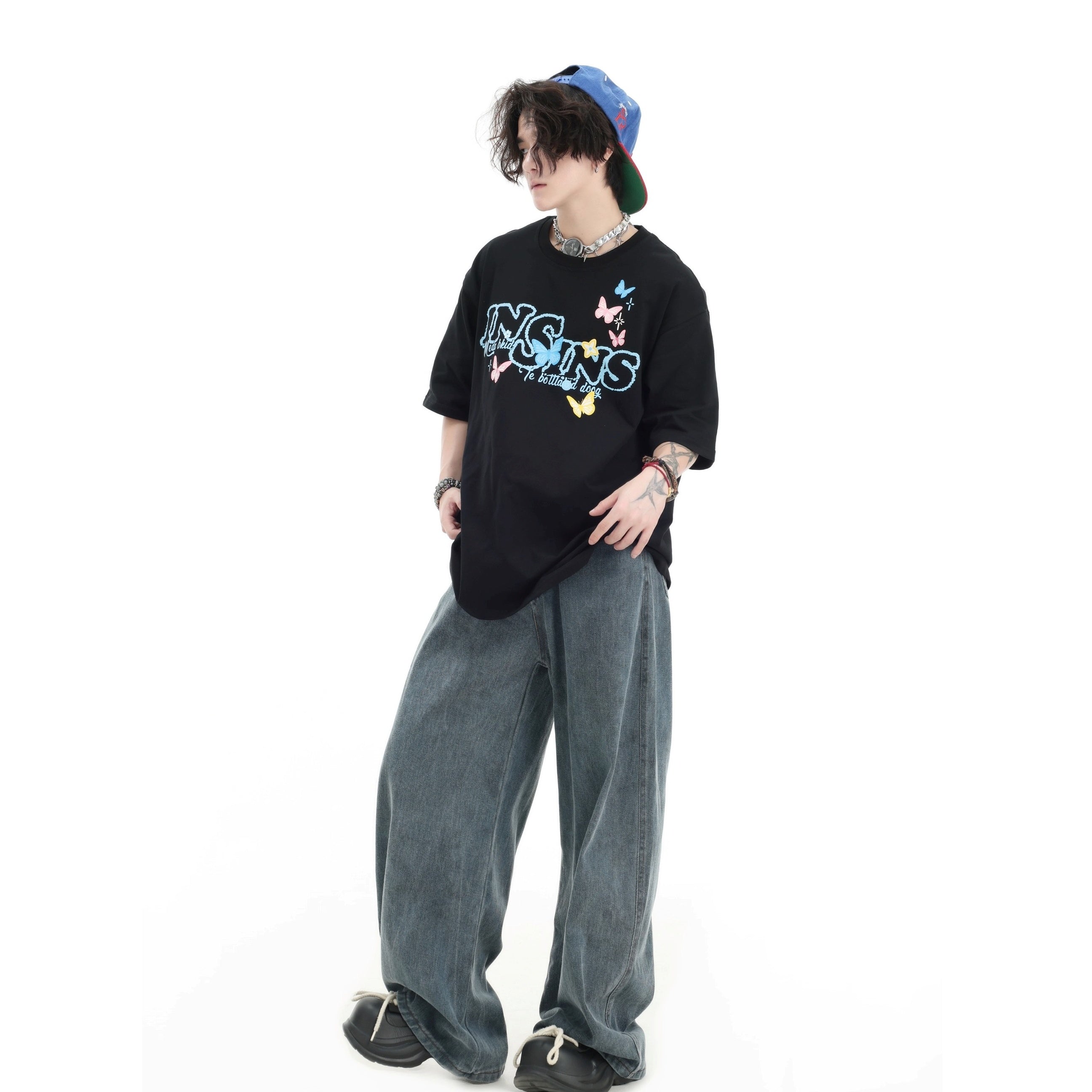 Tie-dye Wide-Leg Jeans IN7062