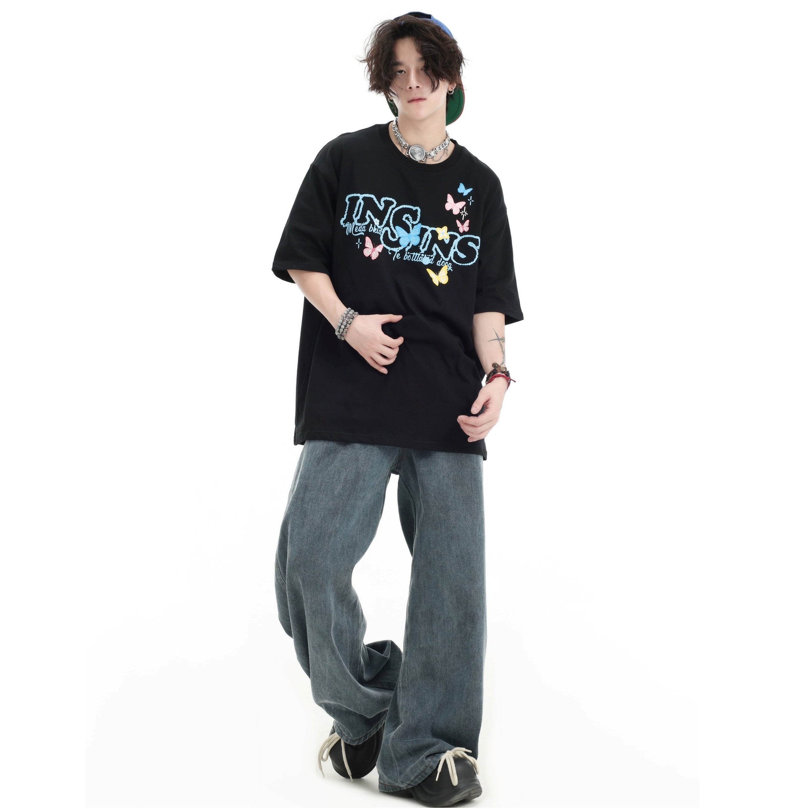 Tie-dye Wide-Leg Jeans IN7062