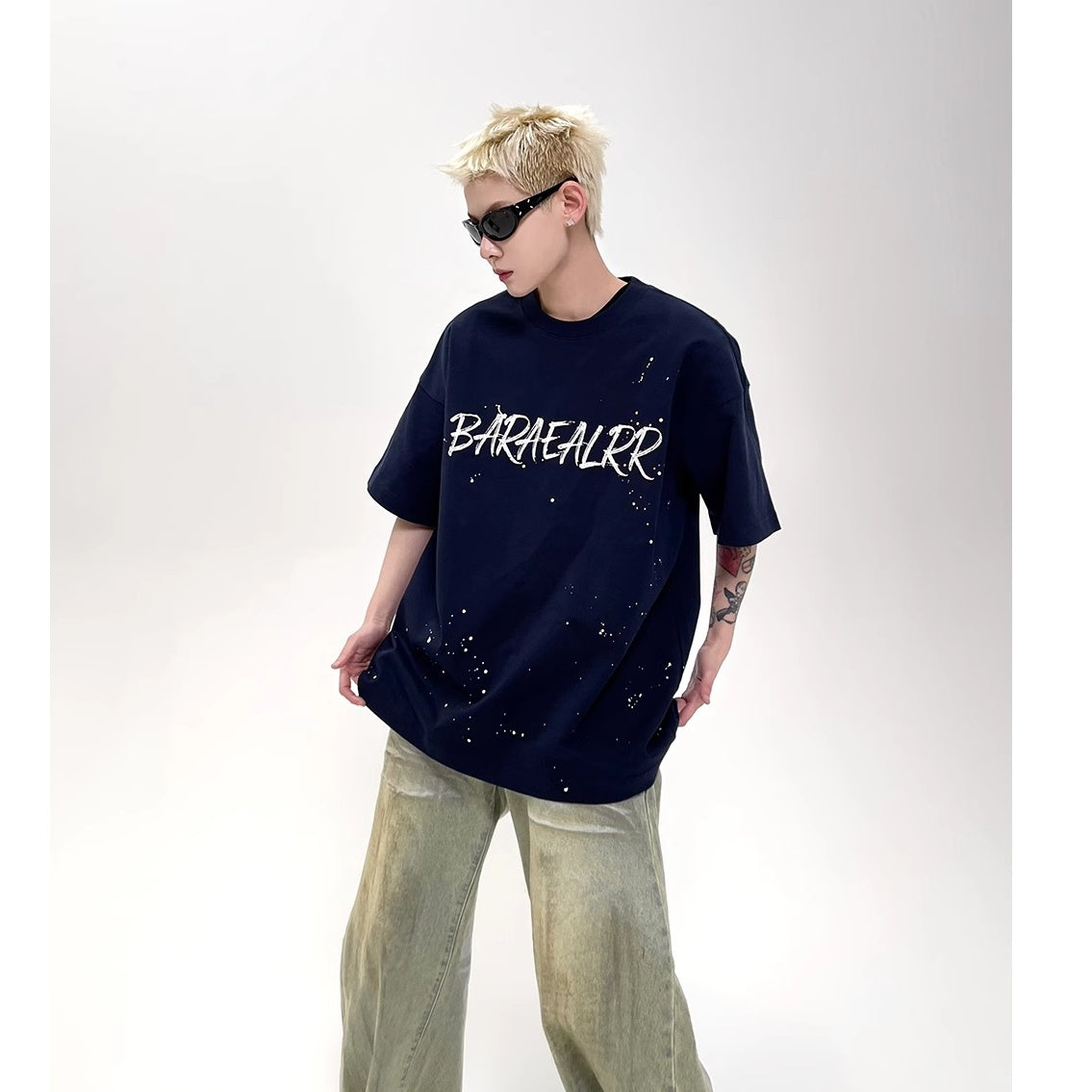 Splash Ink Letter T-Shirt EAT153