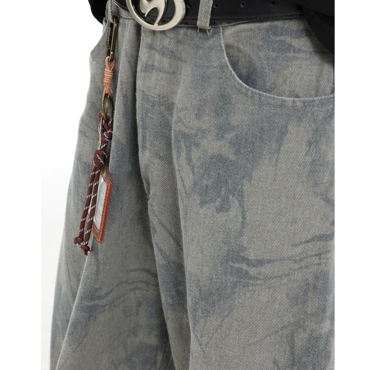 Splashed Ink Tie-dye Wide-Leg Jeans IN7070