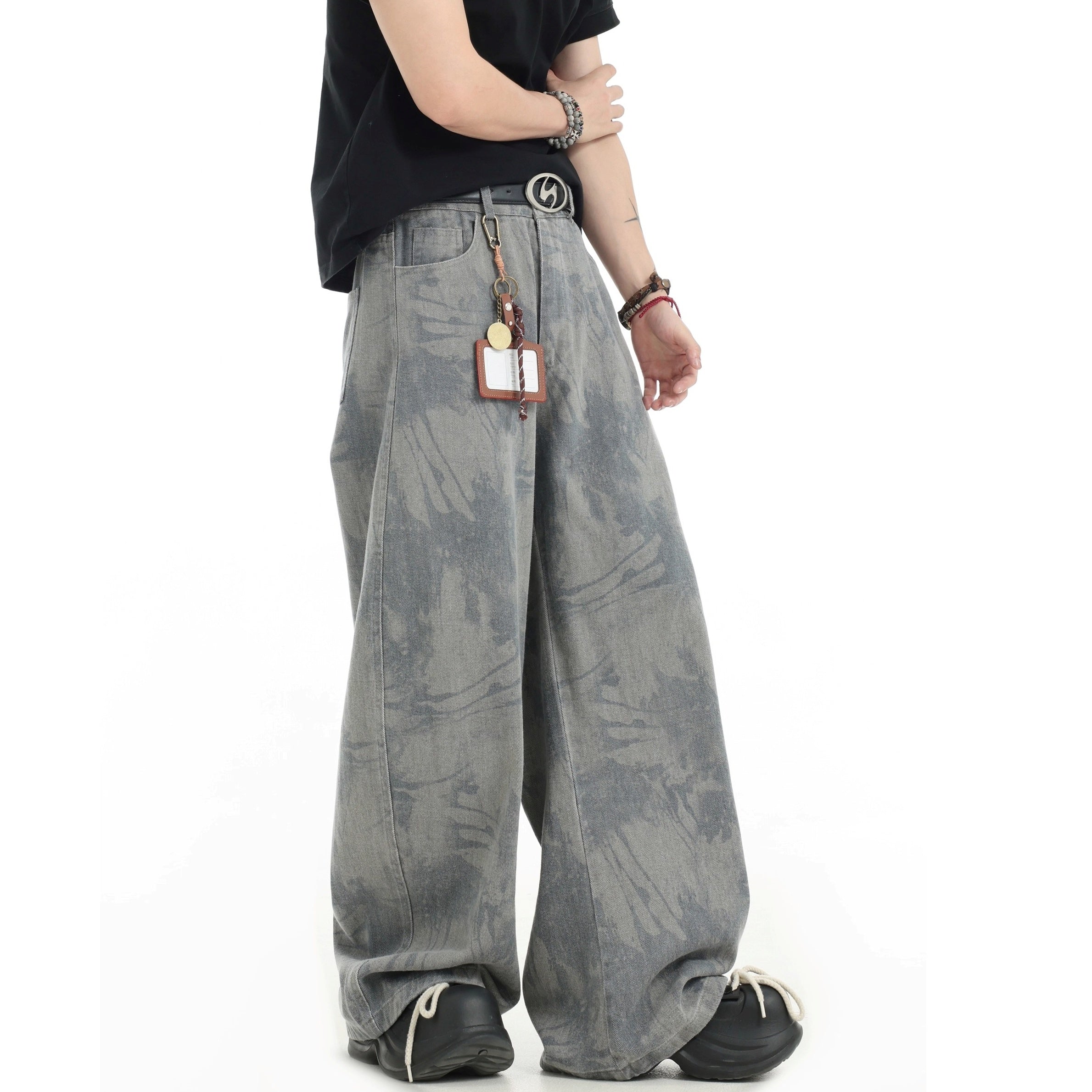 Tie-dye Wide-Leg Jeans IN7062