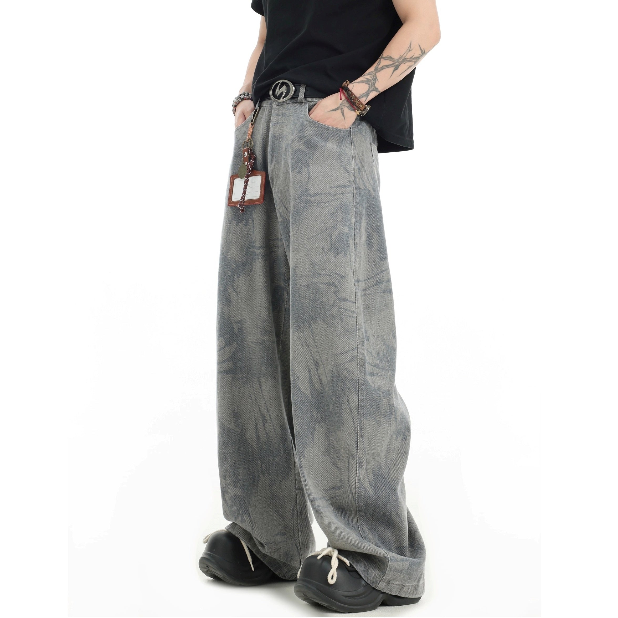 Tie-dye Wide-Leg Jeans IN7062