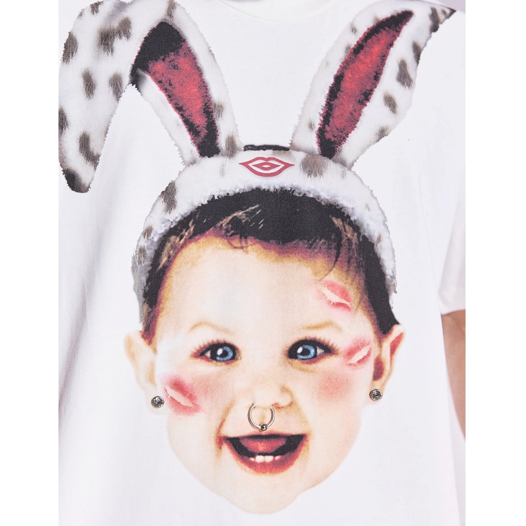 Fun Rabbit Treasure Print T-shirt MB7359