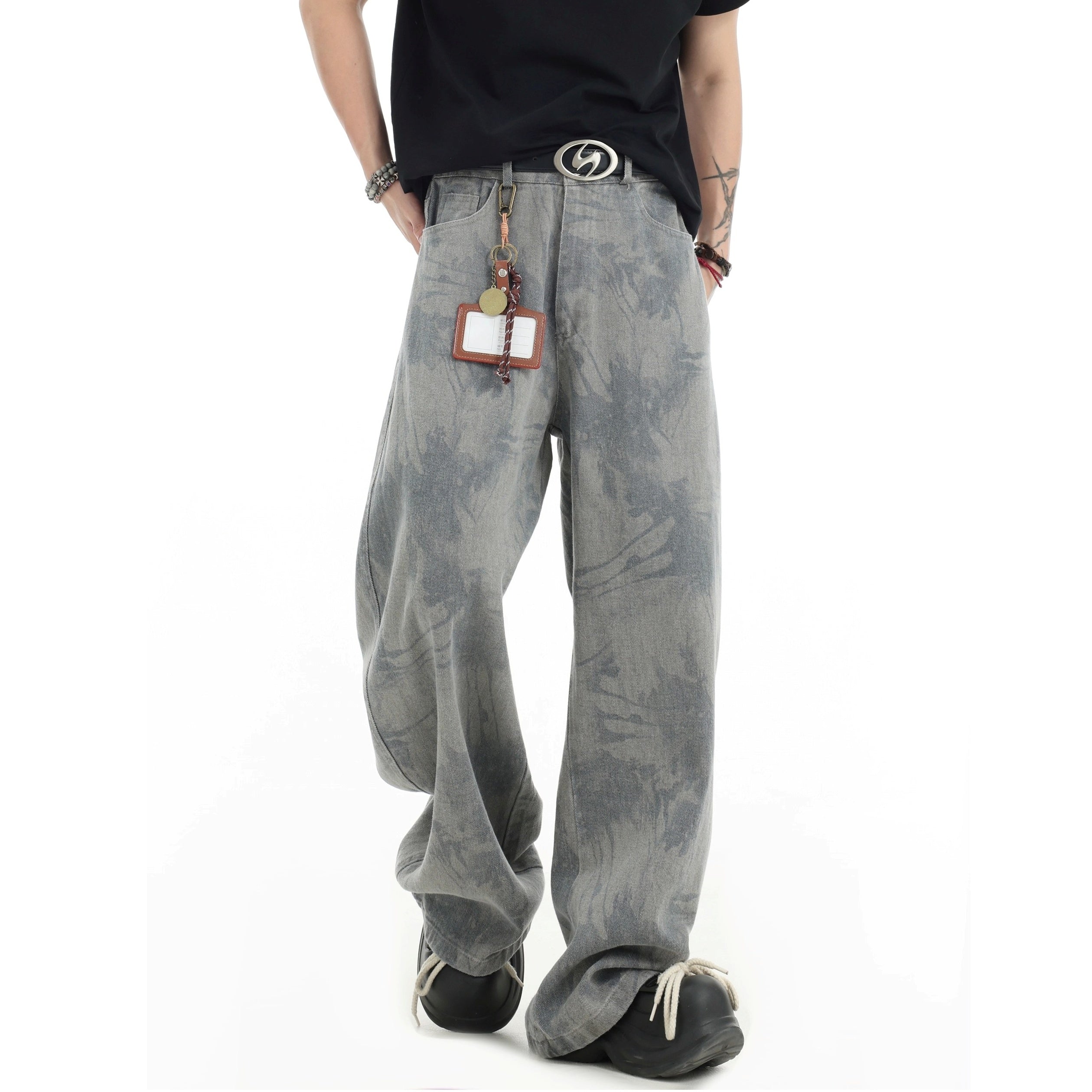 Tie-dye Wide-Leg Jeans IN7062