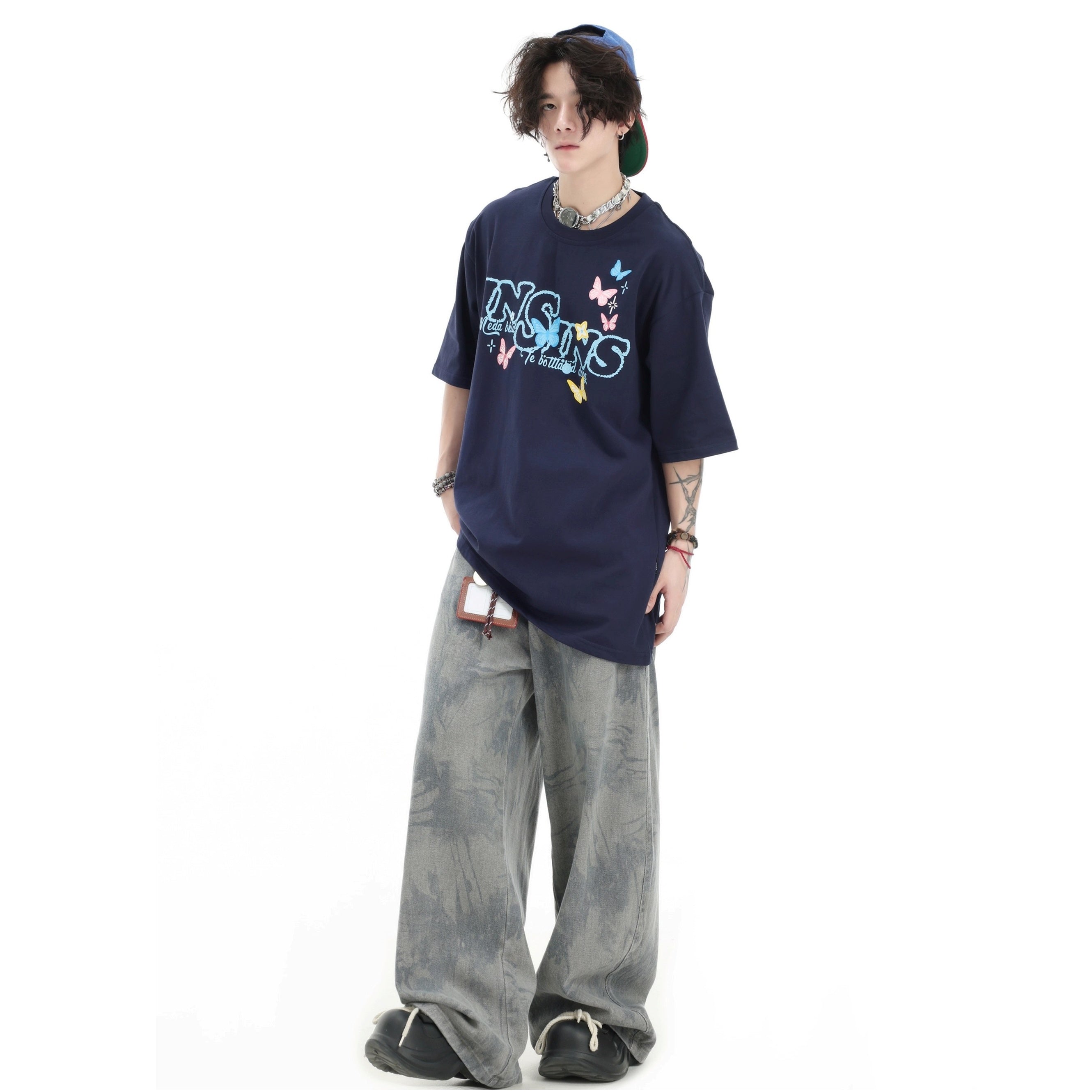 Tie-dye Wide-Leg Jeans IN7062