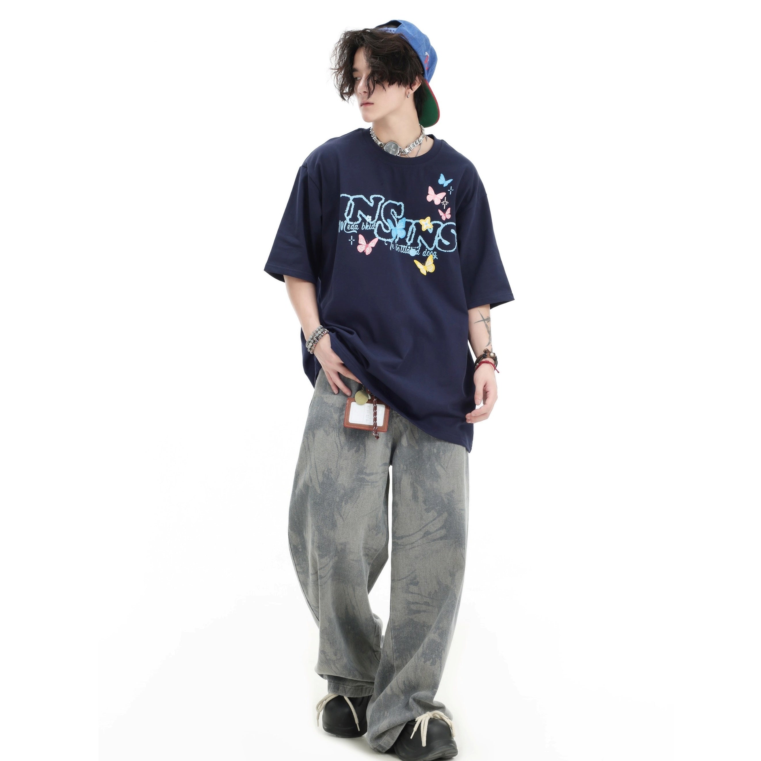 Tie-dye Wide-Leg Jeans IN7062