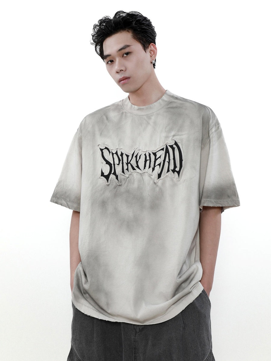 Patch Embroidery Dirty Loose T-shirt MR001