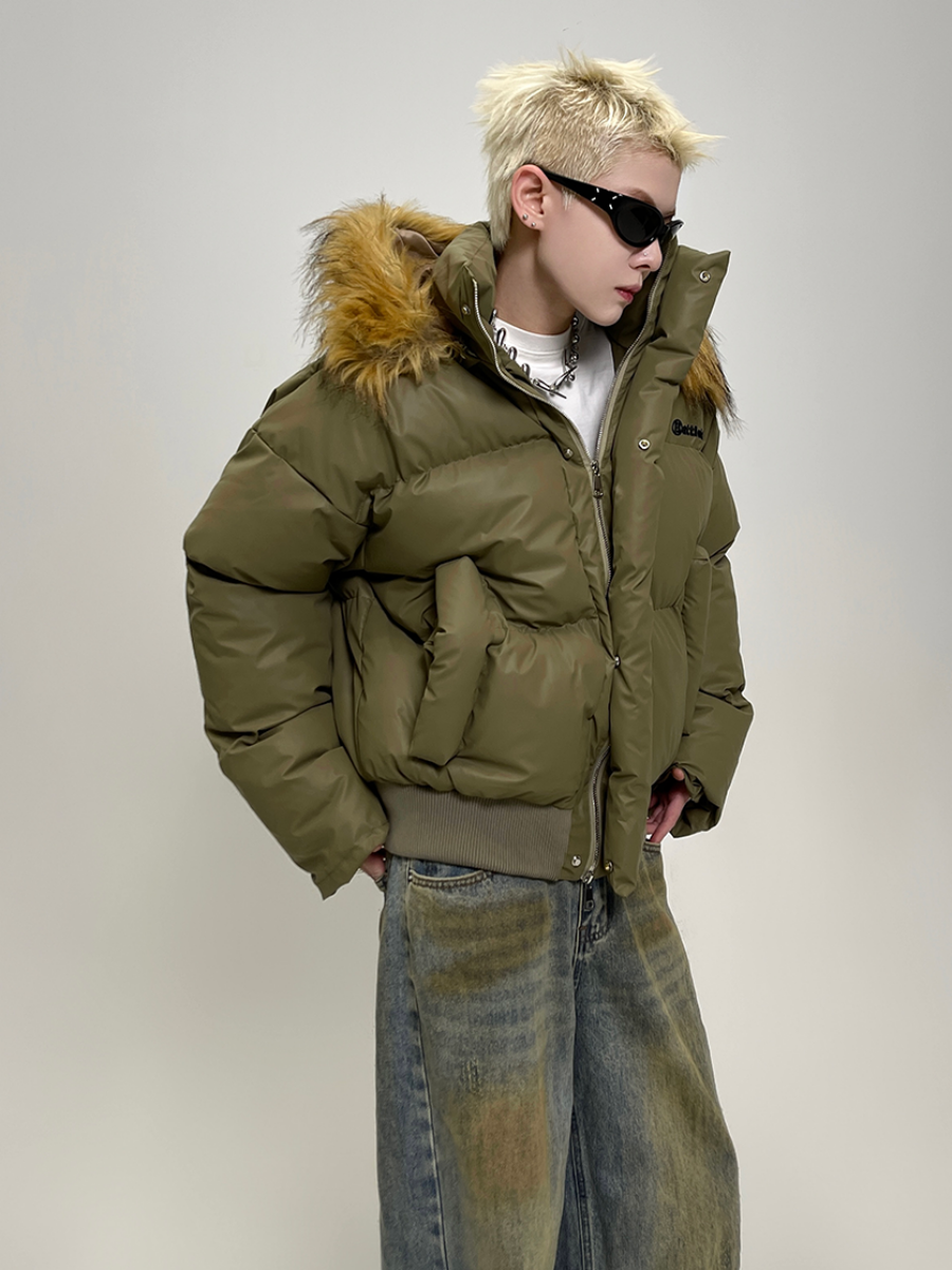 Fur Collar Hooded Padded Jacket EAT049