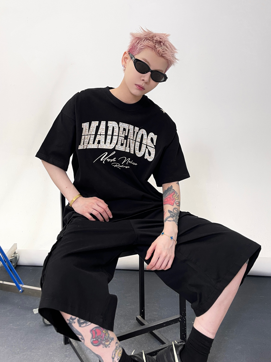 Letter Patch Embroidered T-shirt EAT130