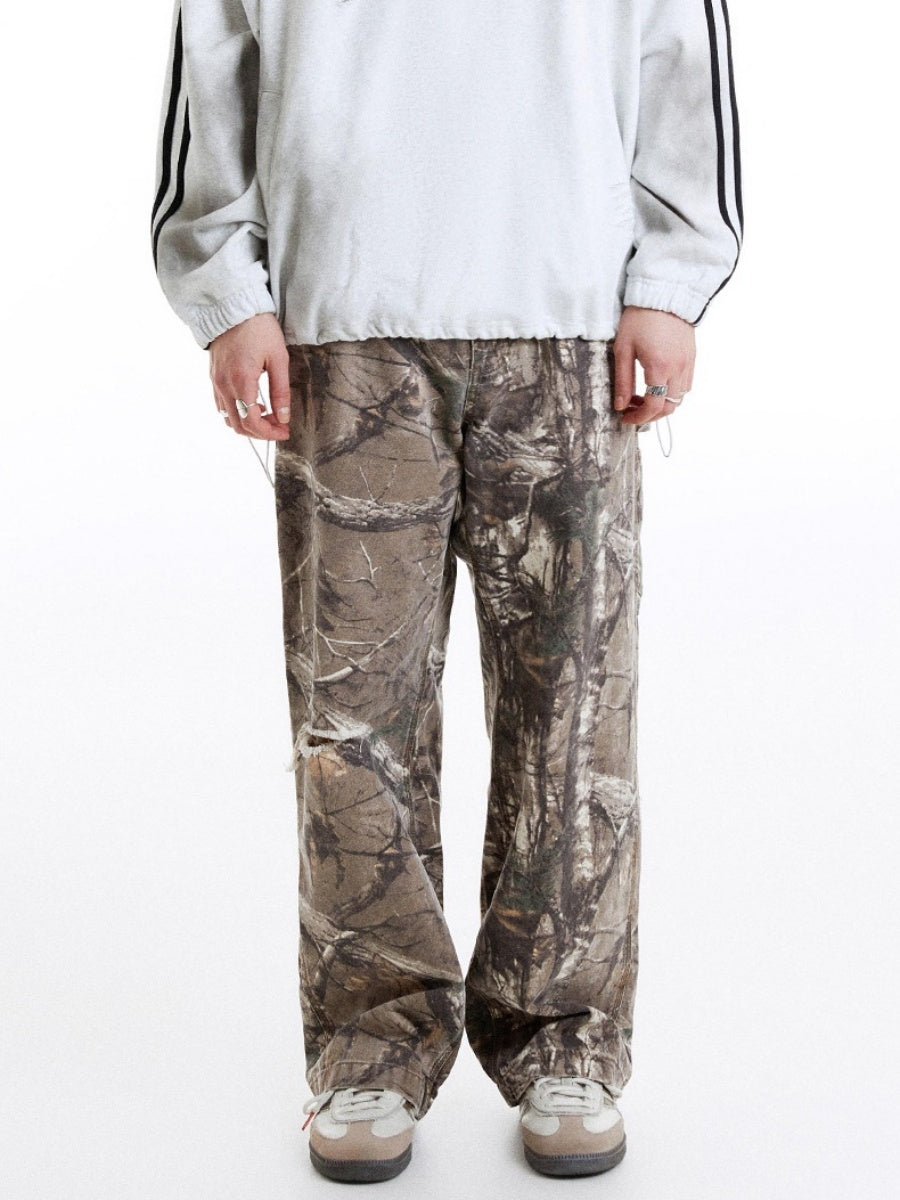 Camouflage Loose Straight Painter Pants MB7150