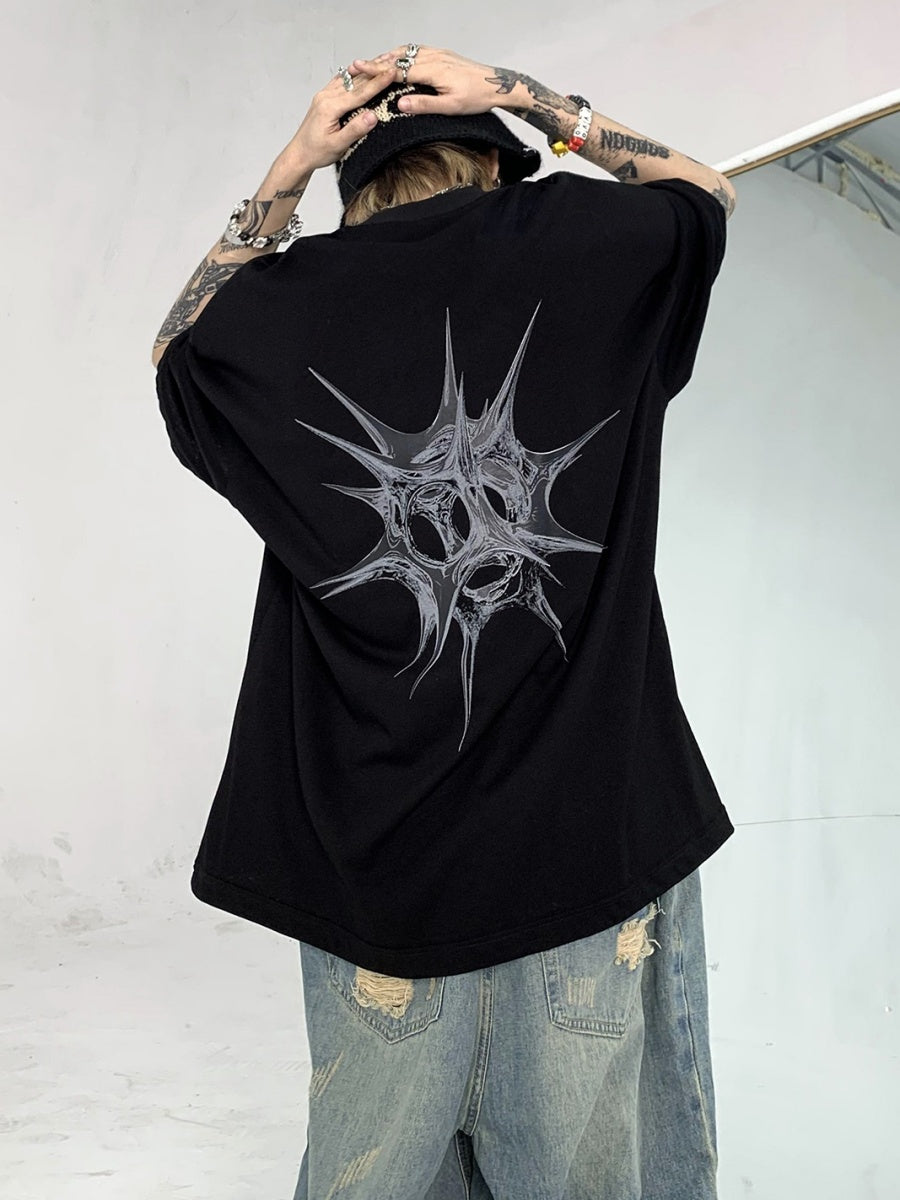 Thorns Irregular Sphere Print Oversize T-shirt MB7012