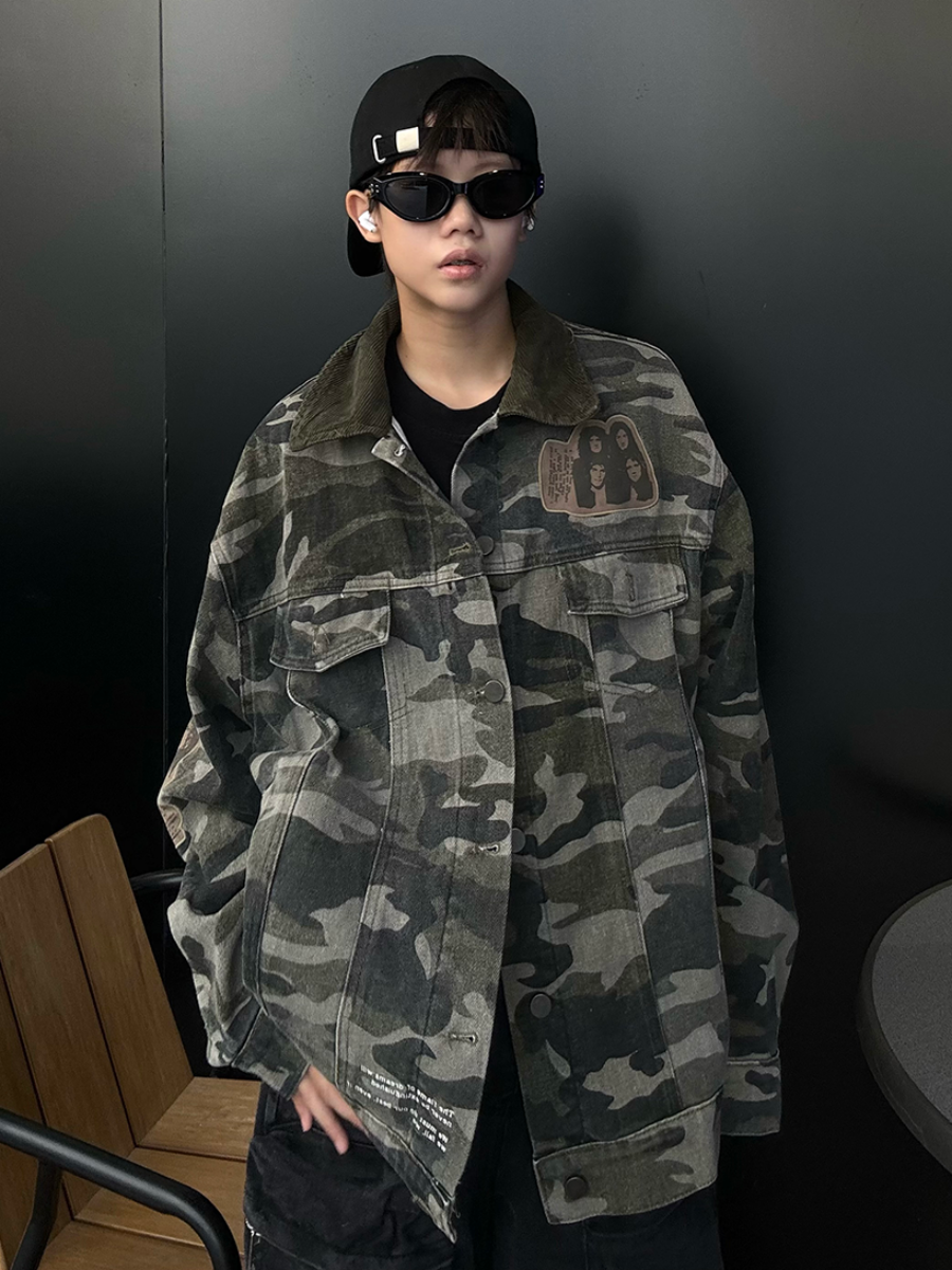 Camouflage Denim Jacket MB7137