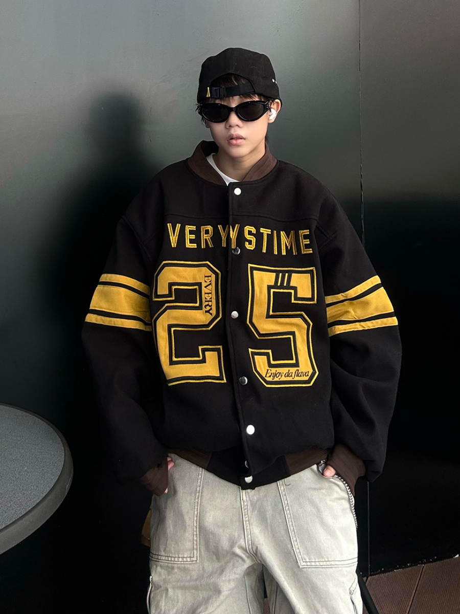 Heavy Industry Embroidered Baseball Jacket MB7169