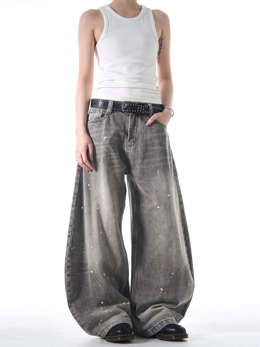 Splash Wash Vintage Wide-Leg Curve Jeans MB7370