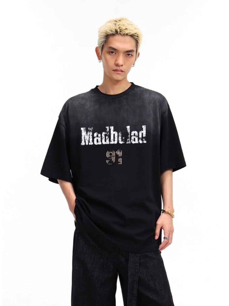 Distressed Washed Printed T-shirt BL1046