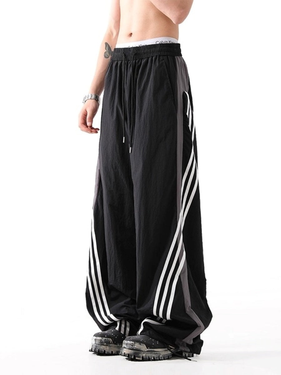 Diagonal Lines Loose Paratrooper Pants BL1035