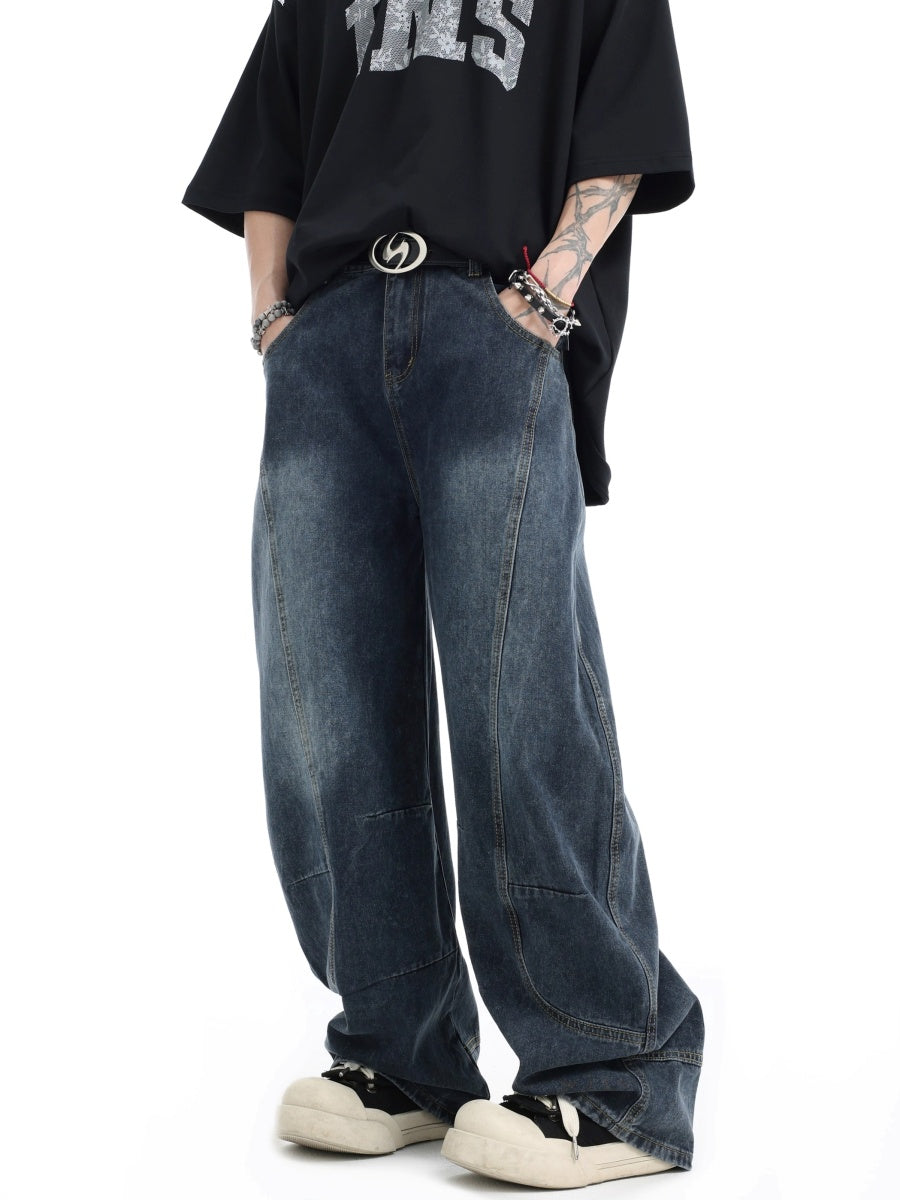 Vintage Gradient Washed Panel Curve Jeans IN7065